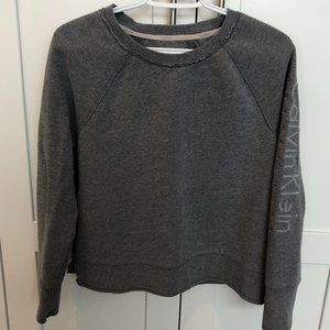 Calvin Klein Performance Grey Crewneck Crop Sweatshirt